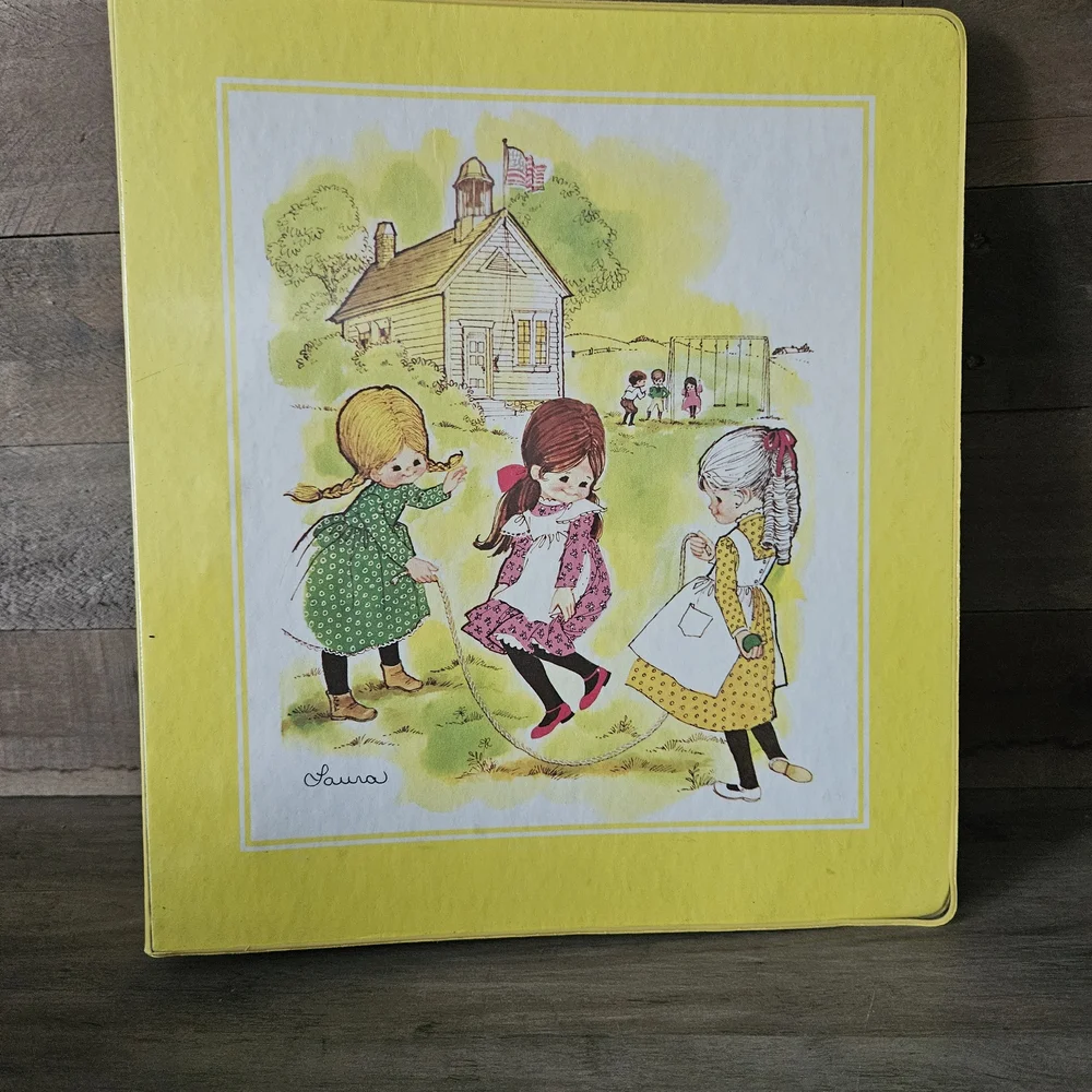 Vintage Yellow Schoolhouse Binder Laura Ingels